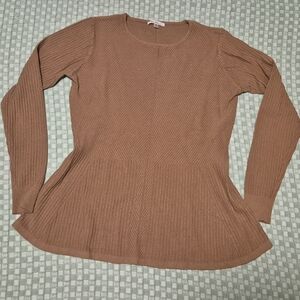 Women's Tan Vila Milano Ribbed Top